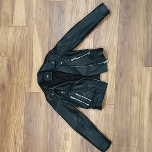 Zara Genuine Leather Moto Jacket